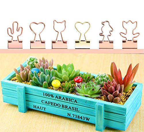 Supfoxer Binder Clips Rose Gold Metal Clips with Cute Cat Shaped 3/4-Inch Small Binder Clips Office Supply for Cat Lovers (12Pcs) - Image 5